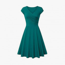 summer women dresses v-neck bodycon casual dress elastic cotton sexy office sundress