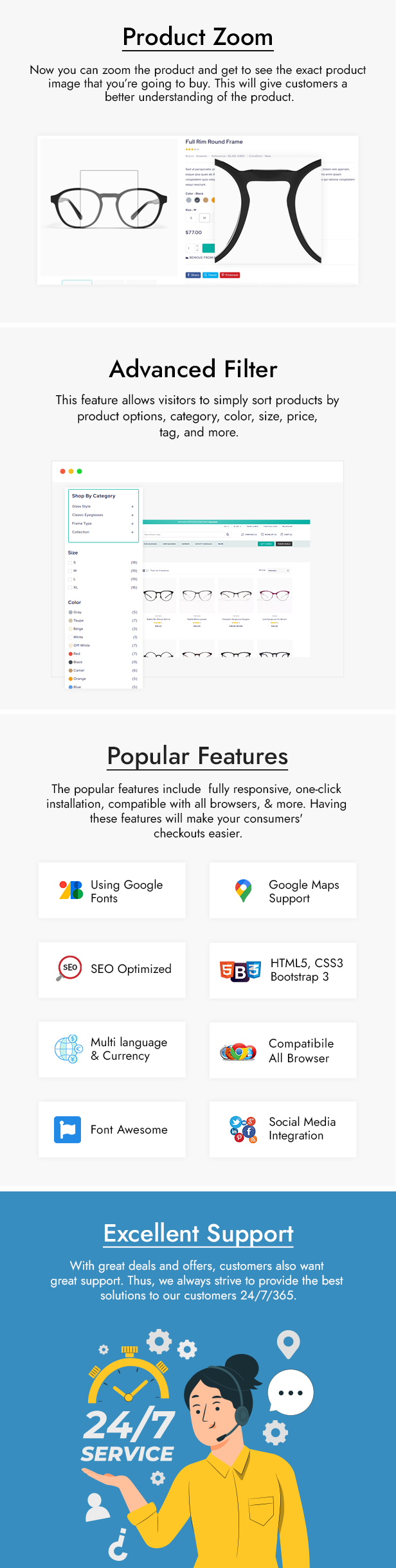 Sungleko - Sunglasses, Eyewear and Fashion Prestashop Theme