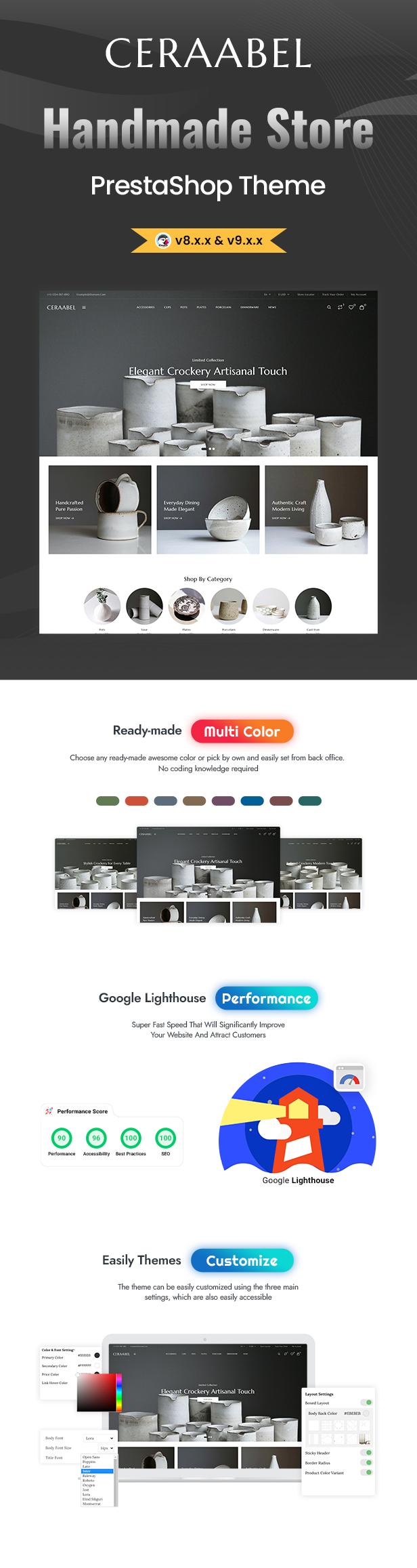 Ceraabel - Handmade, Ceramics and Pottery Shop Prestashop Theme