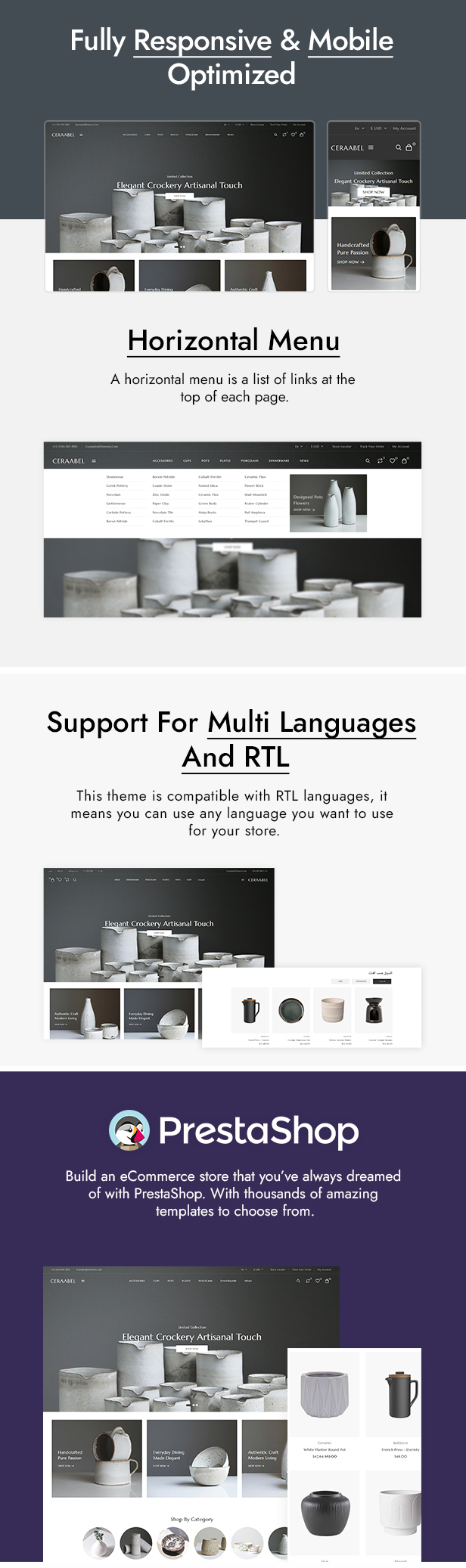 Ceraabel - Handmade, Ceramics and Pottery Shop Prestashop Theme