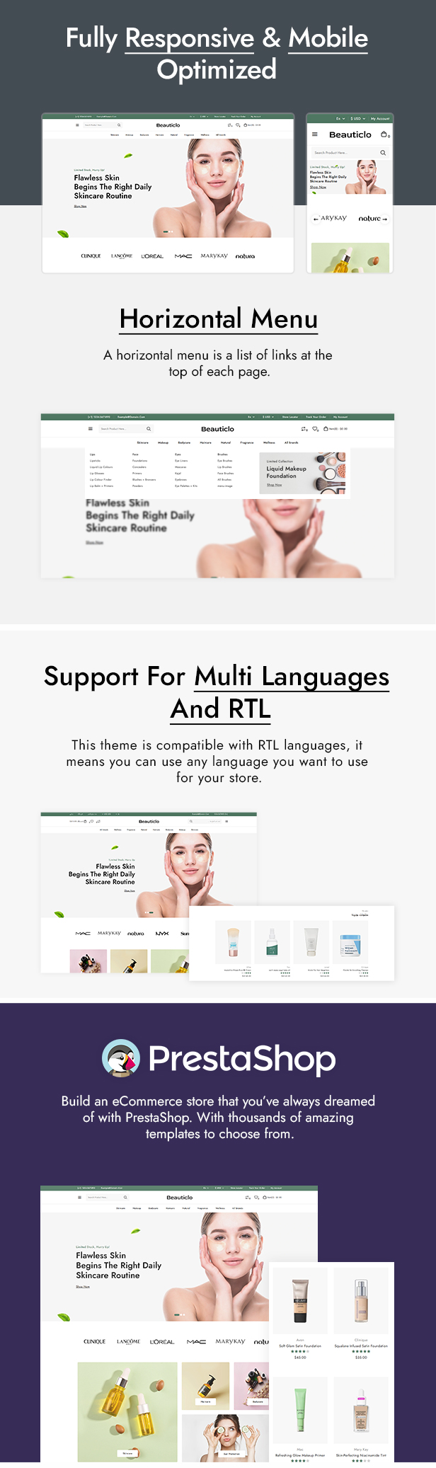 Beauticlo - Beauty and Cosmetics Shop Prestashop Theme