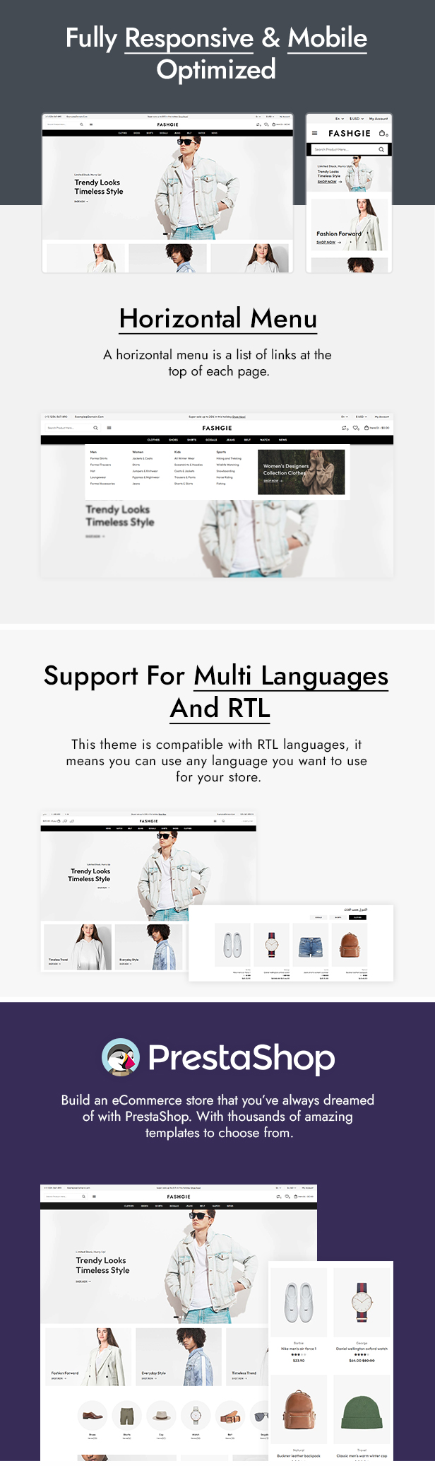 Fashgie - Fashion & Clothing Store Prestashop Theme
