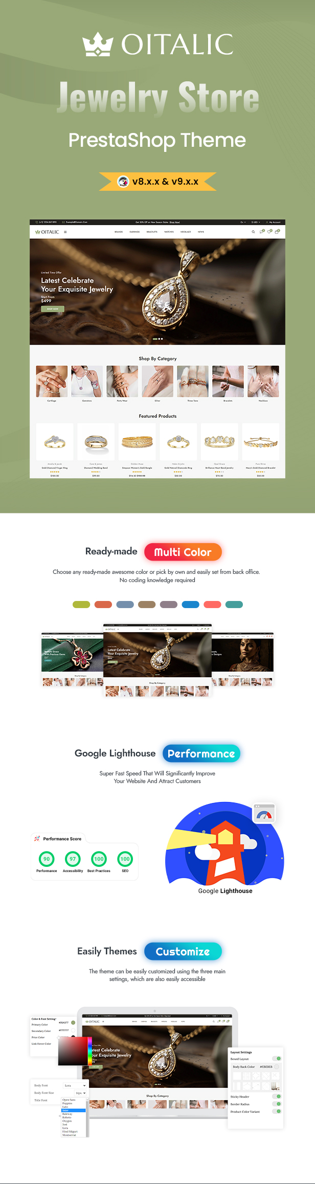 Oitalic - Modern Jewelry & Watches Store Prestashop Theme