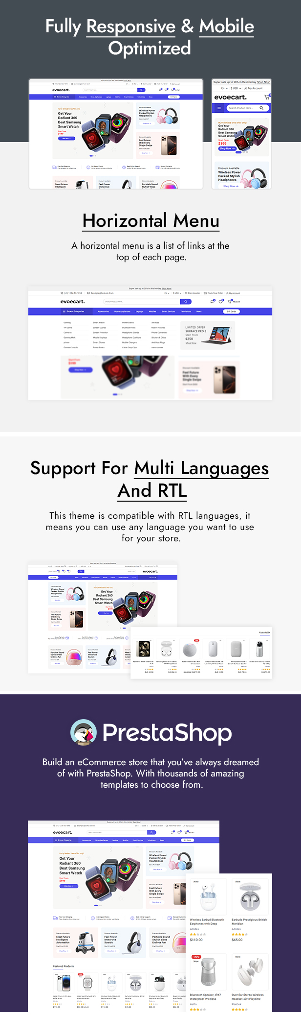 Evoecart - All In One Multipurpose Prestashop theme
