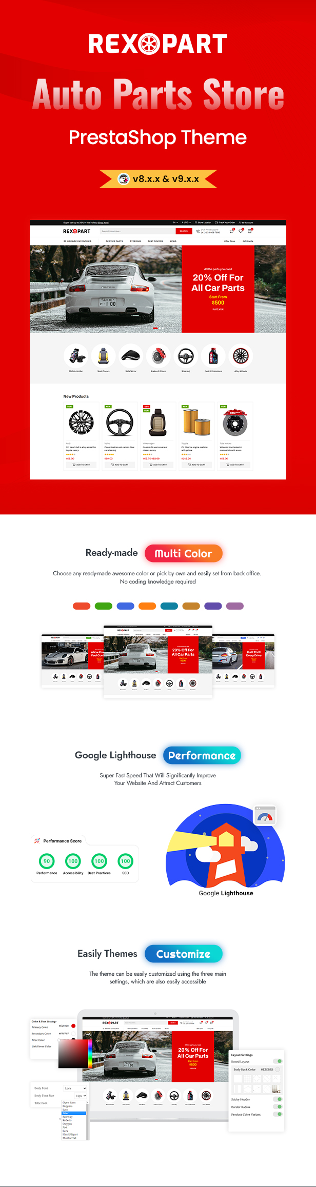 Rexopart - Auto Parts and Tools Shop Prestashop theme