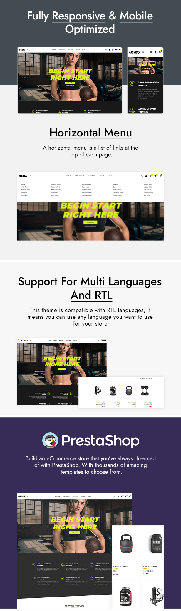 GYM5 - Gym and Fitness Store PrestaShop Theme
