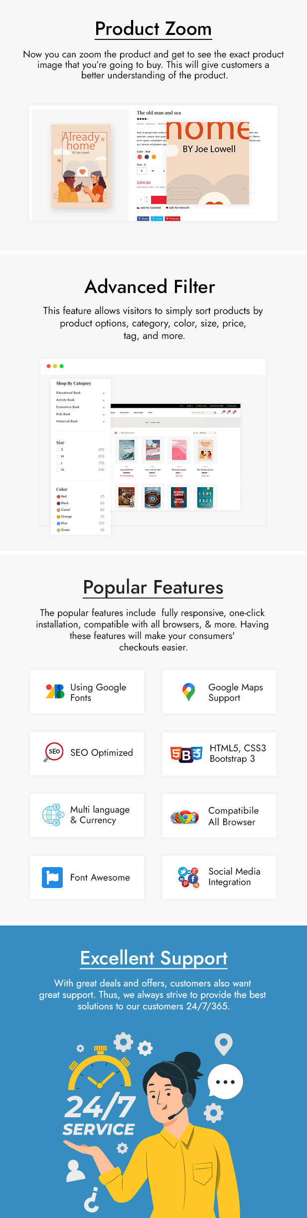 Bookitis - Books Store & Stationery Shop PrestaShop Theme