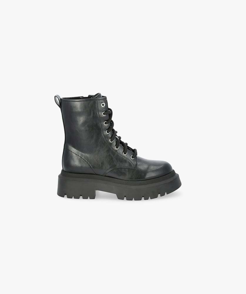 lace-up combat high boot