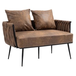 coolmore velvet accent sofa with metal frame – modern