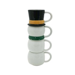 elsjoy set of 4 christmas stackable coffee mugs christmas